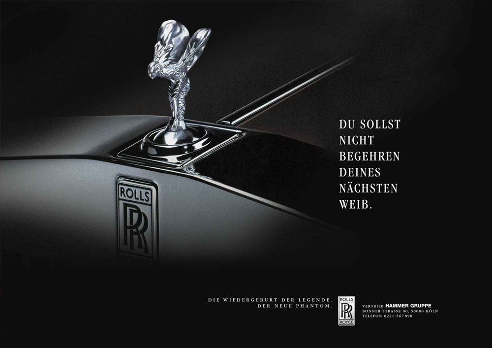 GROßFLÄCHENPLAKATE zur Einführung des neuen Phantom von Rolls-Royce