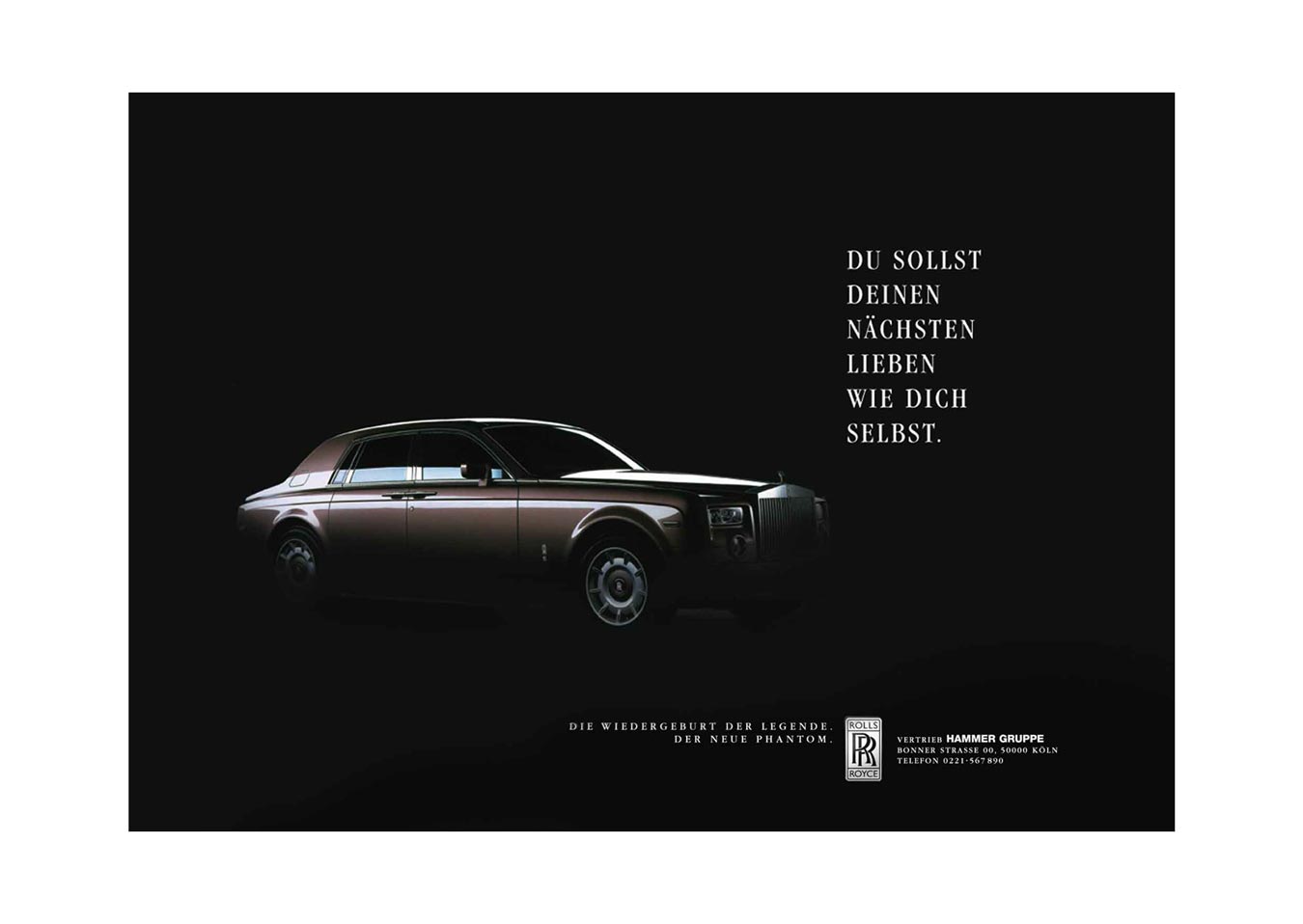 GROSSFLÄCHENPLAKATE zur Einführung des neuen Phantom von Rolls-Royce